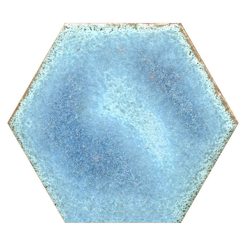 frosted blue  Hexagon